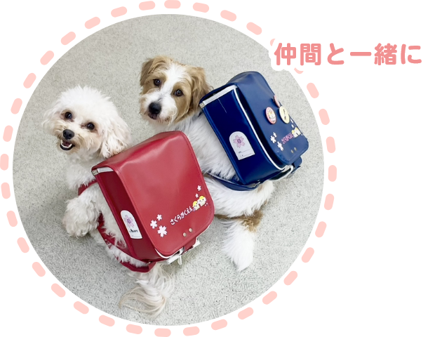 仲間と一緒に